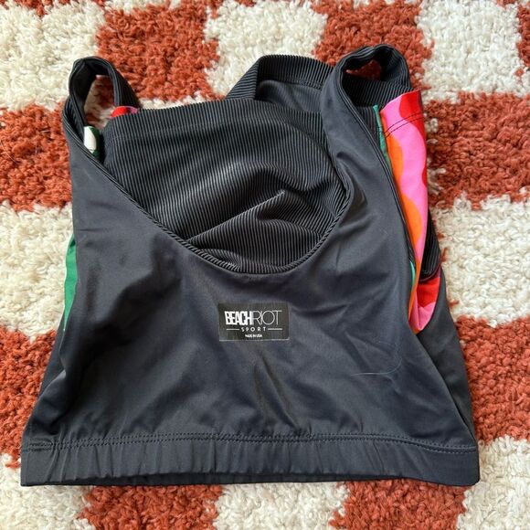 2 PC SET: Beach Riot Tessa Top & Megan Leggings In Tropical Wave - Small/Medium - Picture 7 of 11